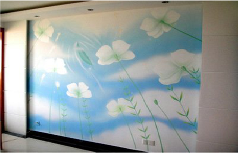  孟州画墙绘怎么画好白云的蓬松感？