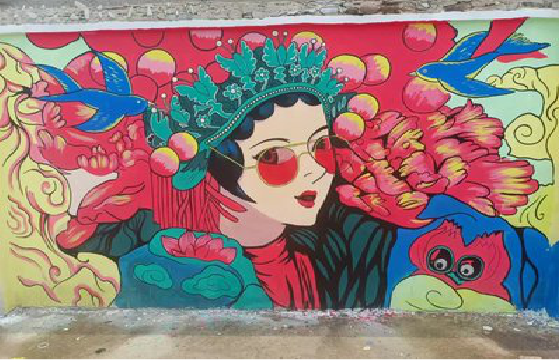  孟州墙体彩绘-网红墙