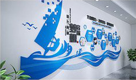  孟州海浪主题文化墙如何设计？