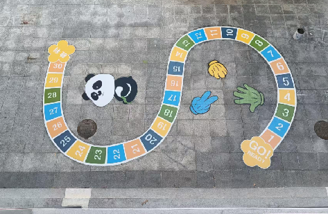  孟州地面游戏彩绘