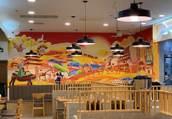  孟州商业空间彩绘介绍。