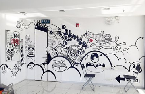  孟州手绘墙并非传统涂鸦。